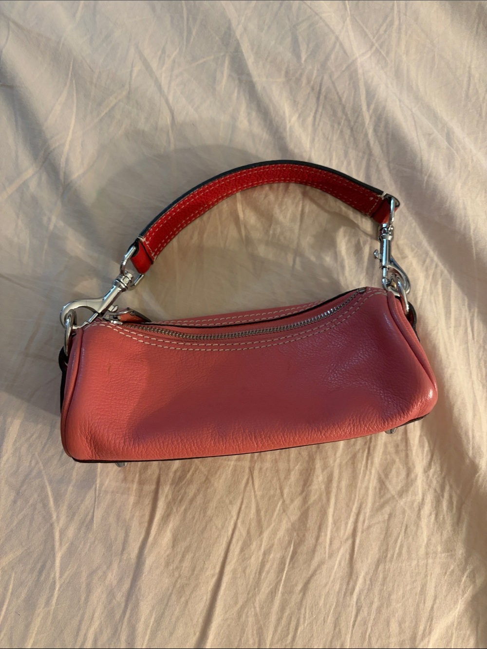 Nordstrom Coral Mini Shoulder Bag with Detachable Strap